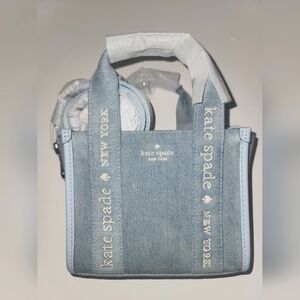 Kate Spade Denim Mini Tote Light Blue